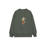 Rabbit dancing with headphones Çocuk Sweatshirt — Antrasit — ön görünüm