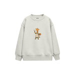 Giraffe artist holding a paintbrush Çocuk Sweatshirt — Beyaz — ön görünüm