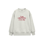Growing Every Day Çocuk Sweatshirt — Beyaz — ön görünüm