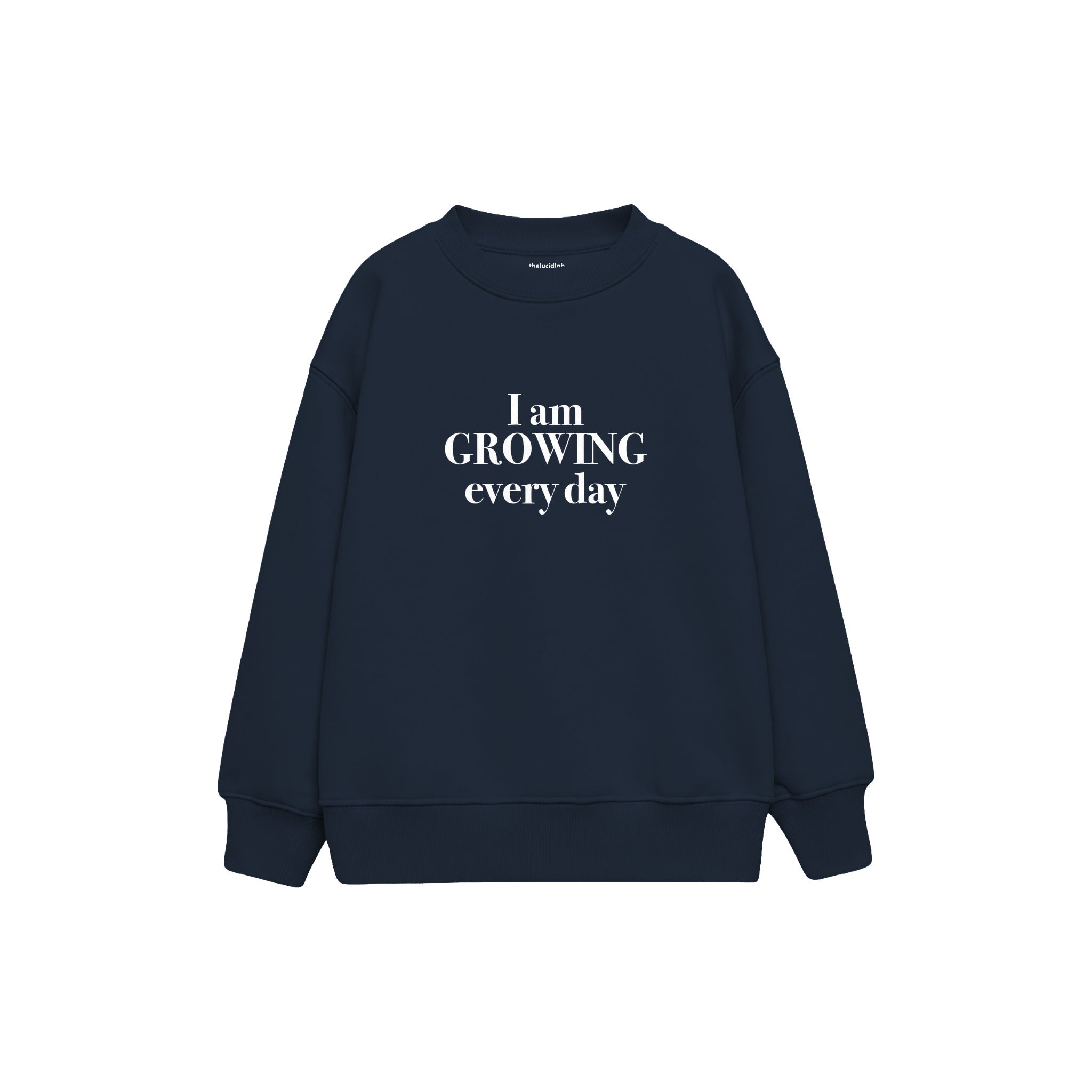 Growing Every Day Çocuk Sweatshirt — Lacivert — ön görünüm