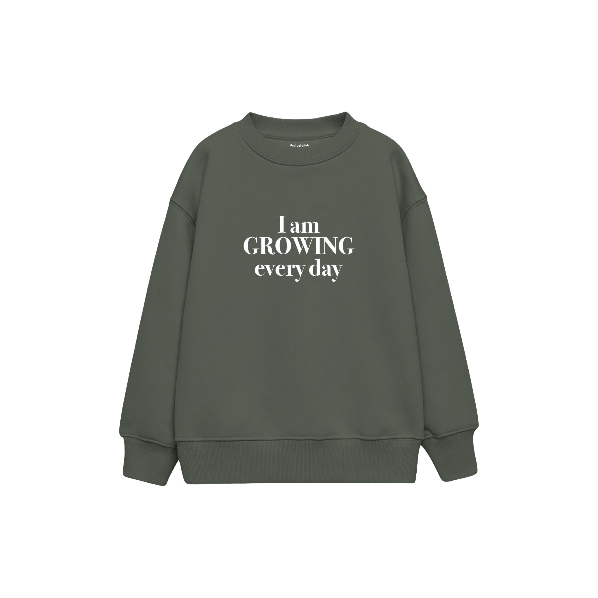 Growing Every Day Çocuk Sweatshirt — Antrasit — ön görünüm