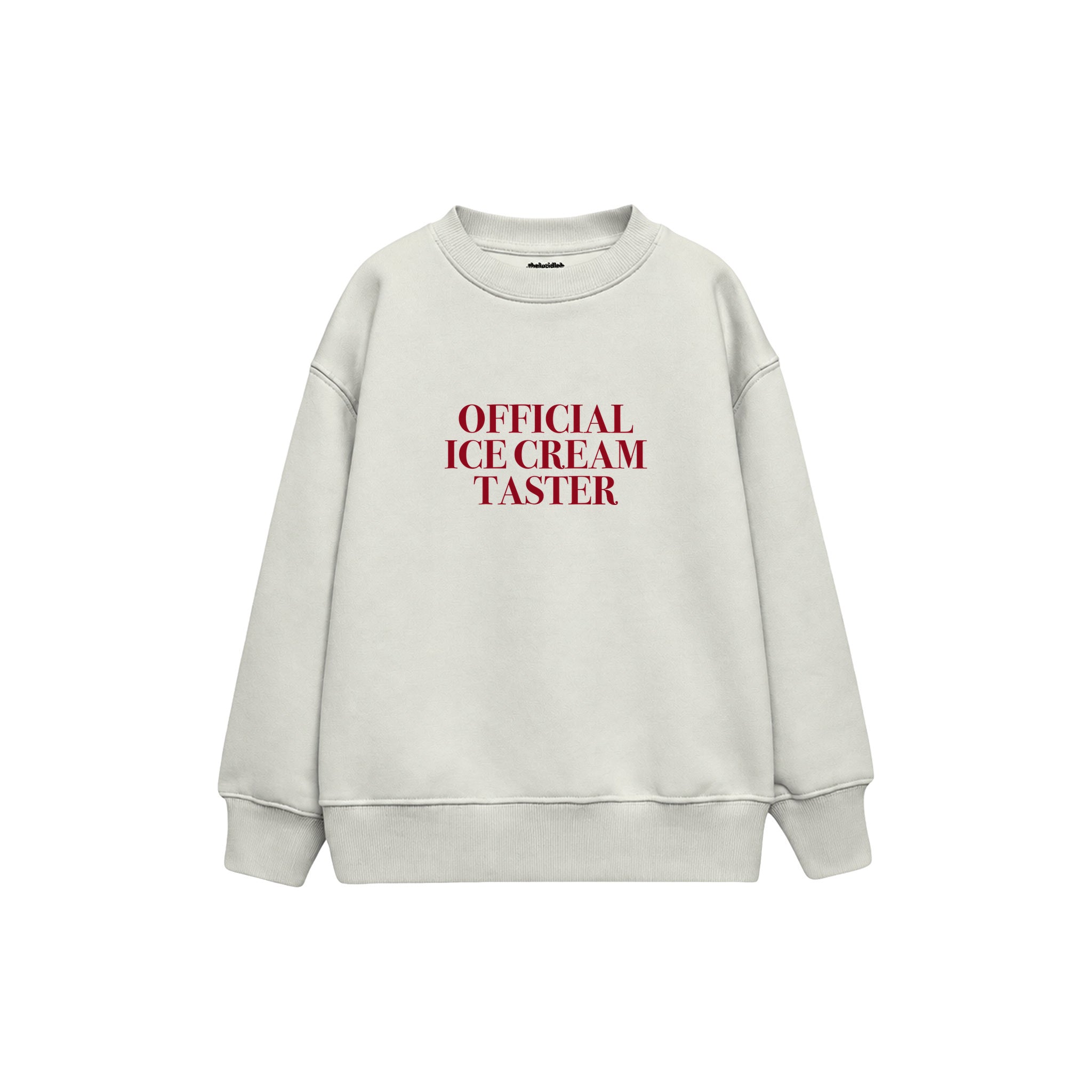 Ice Cream Taster Çocuk Sweatshirt — Beyaz — ön görünüm