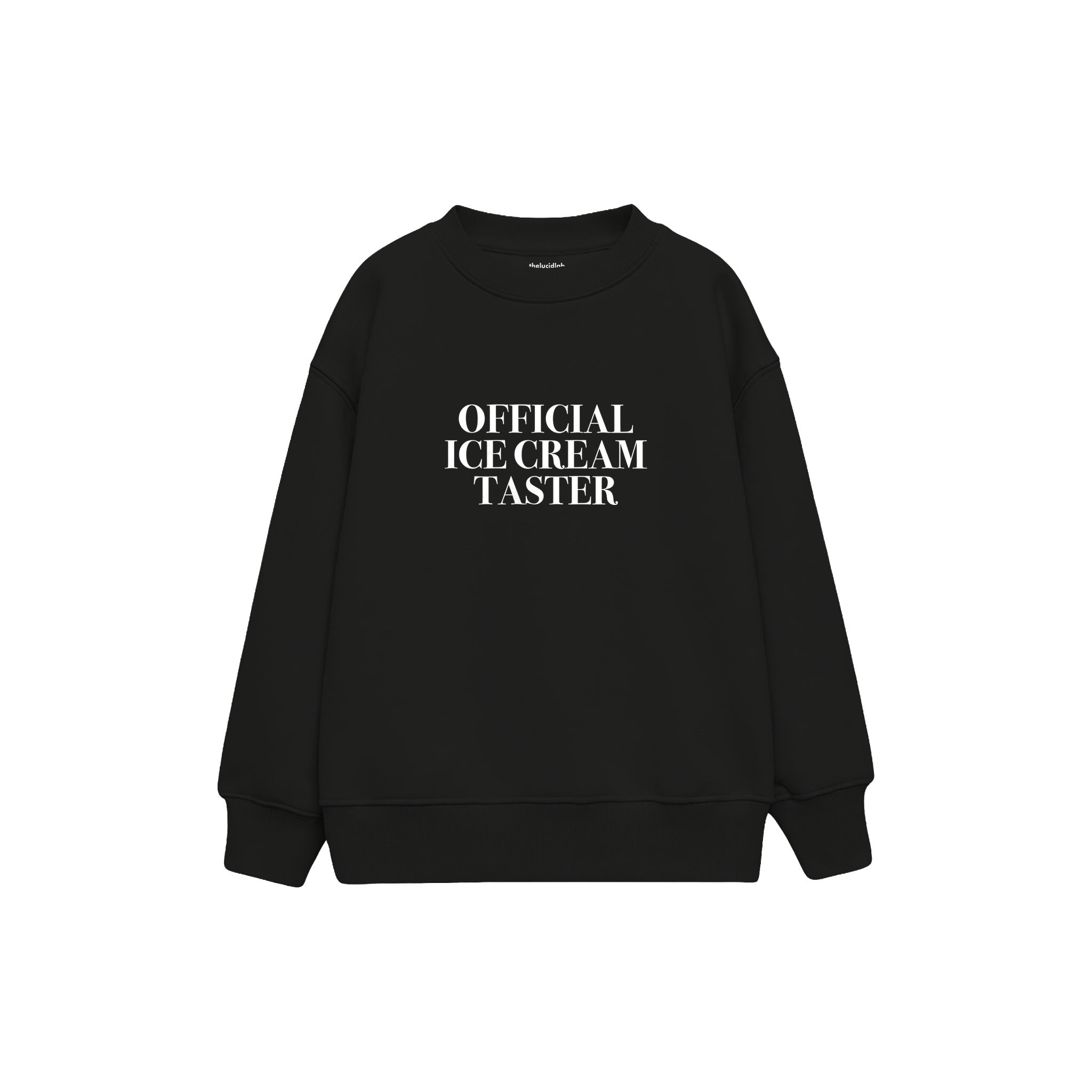 Ice Cream Taster Çocuk Sweatshirt — Siyah — ön görünüm