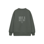 Have a Nice Day Çocuk Sweatshirt — Antrasit — arka görünüm