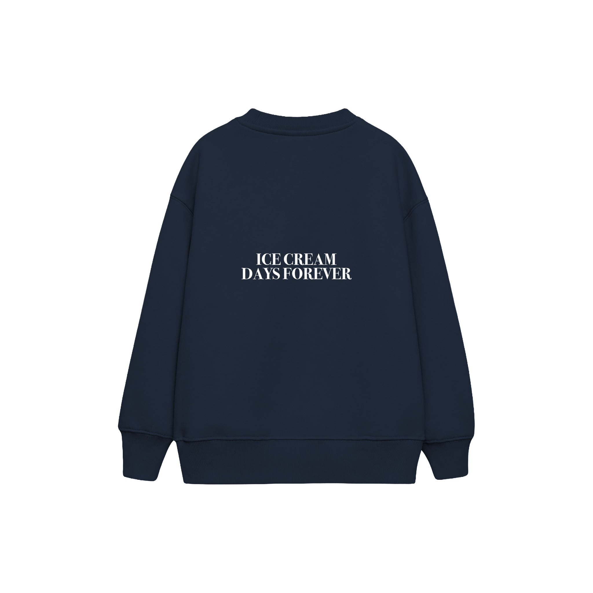 Ice Cream Days Forever Çocuk Sweatshirt — Lacivert — arka görünüm