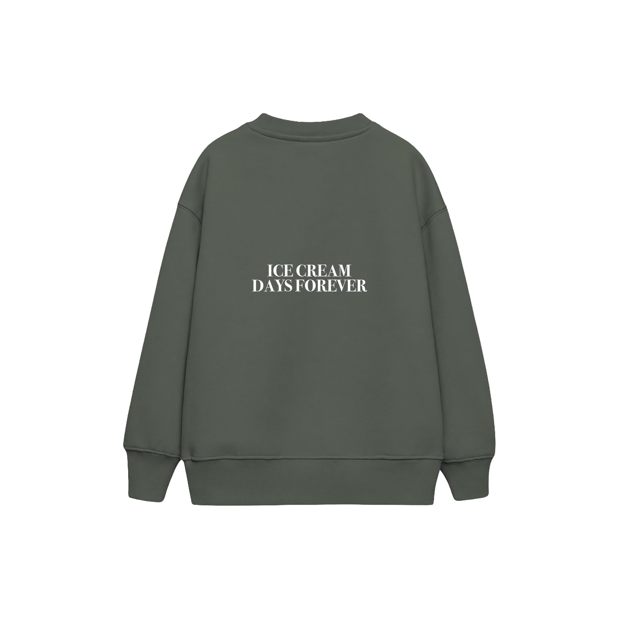 Ice Cream Days Forever Çocuk Sweatshirt — Antrasit — arka görünüm