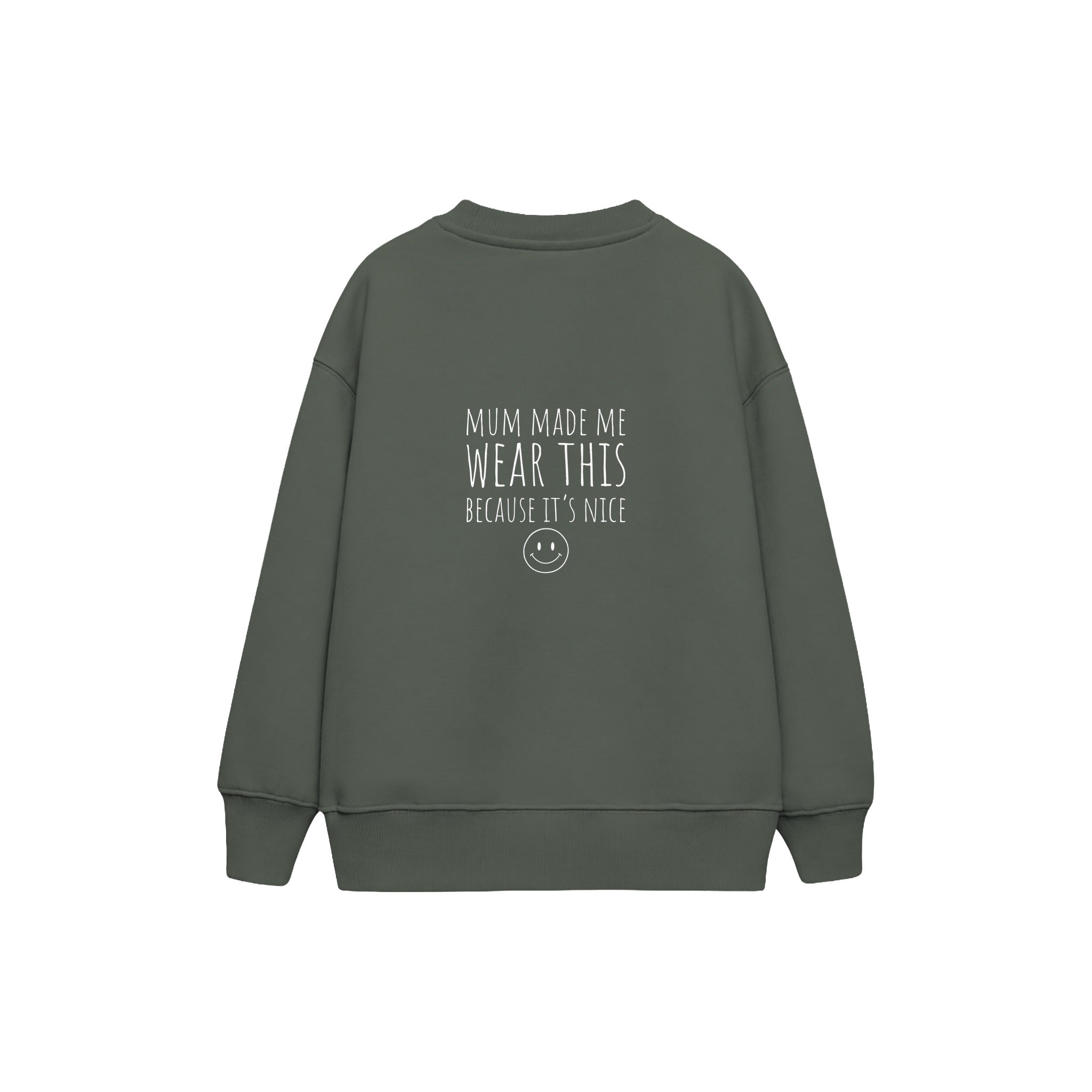 Mum Made Me Wear This Çocuk Sweatshirt — Antrasit — arka görünüm