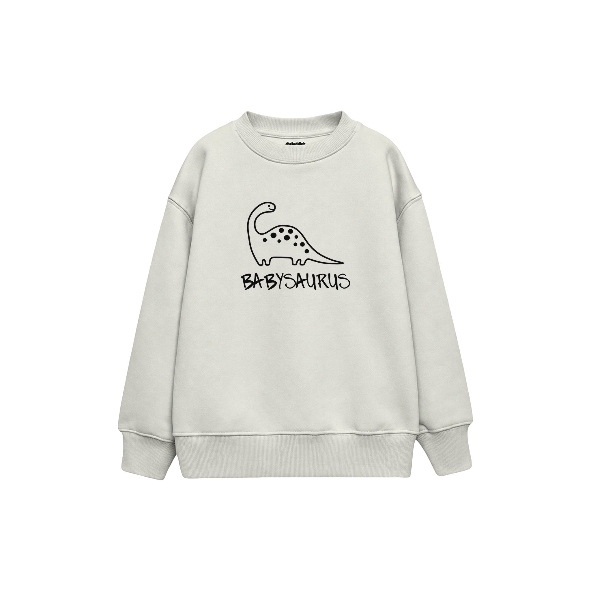 BABYSAURUS Çocuk Sweatshirt — Beyaz — ön görünüm