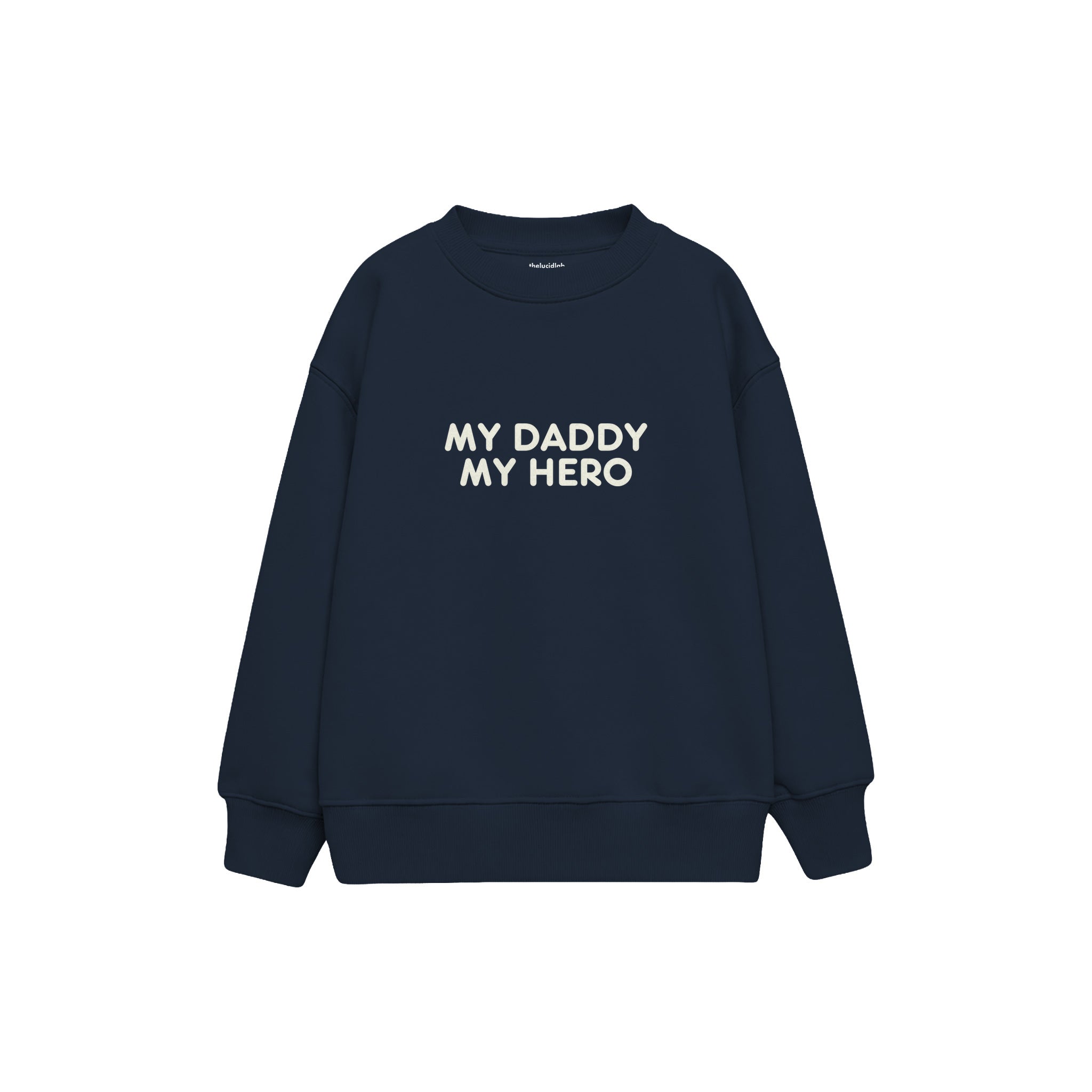 MY DADDY MY HERO Çocuk Sweatshirt — Lacivert — ön görünüm