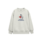 MY MOM IS MY SUPERHERO Çocuk Sweatshirt — Beyaz — ön görünüm