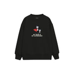 MY MOM IS MY SUPERHERO Çocuk Sweatshirt — Siyah — ön görünüm