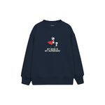 MY MOM IS MY SUPERHERO Çocuk Sweatshirt — Lacivert — ön görünüm