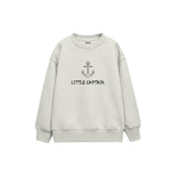 LITTLE CAPTAIN Çocuk Sweatshirt — Beyaz — ön görünüm
