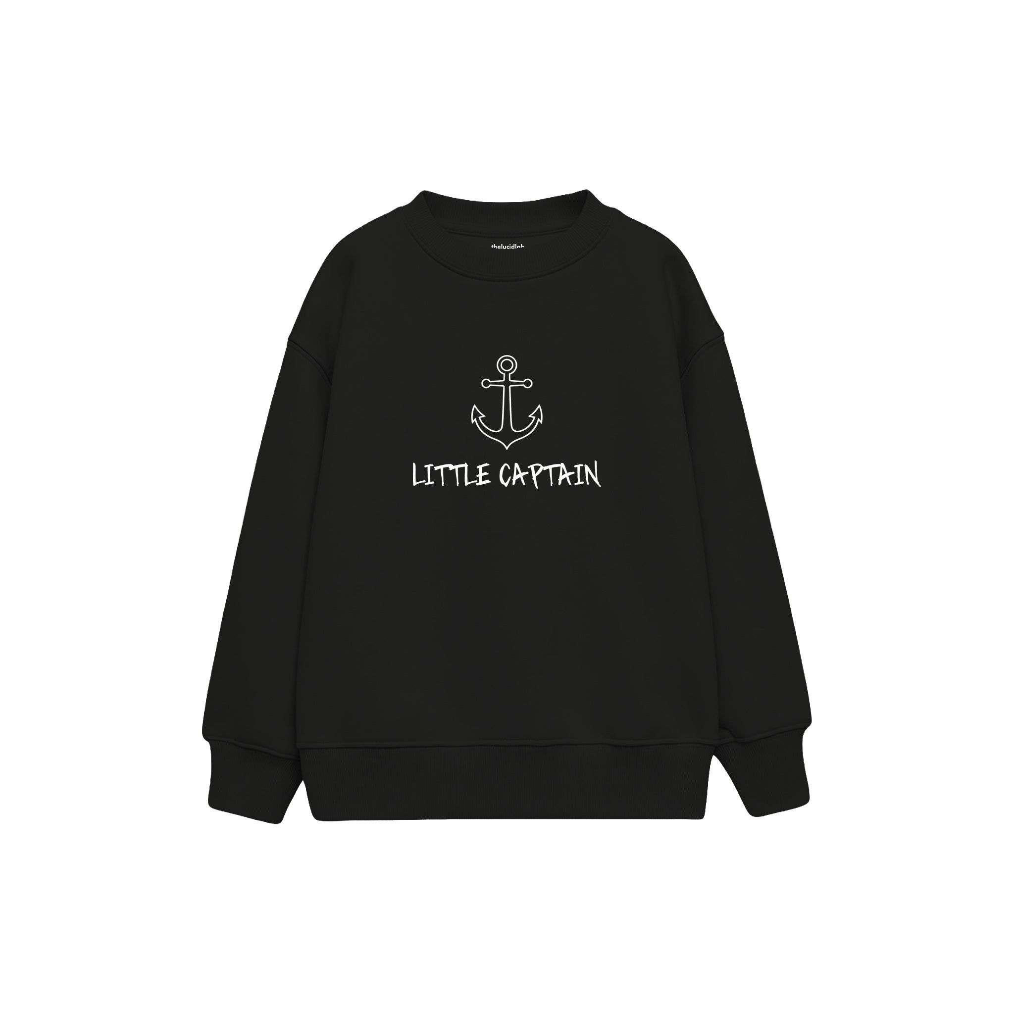 LITTLE CAPTAIN Çocuk Sweatshirt — Siyah — ön görünüm