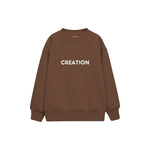 CREATION Çocuk Sweatshirt — Kahverengi — ön görünüm