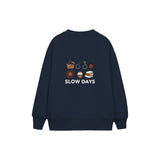 Slow Days Çocuk Sweatshirt — Lacivert — arka görünüm