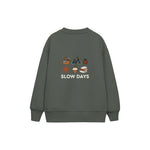 Slow Days Çocuk Sweatshirt — Antrasit — arka görünüm