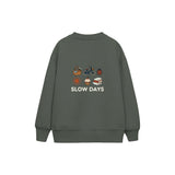 Slow Days Çocuk Sweatshirt — Antrasit — arka görünüm