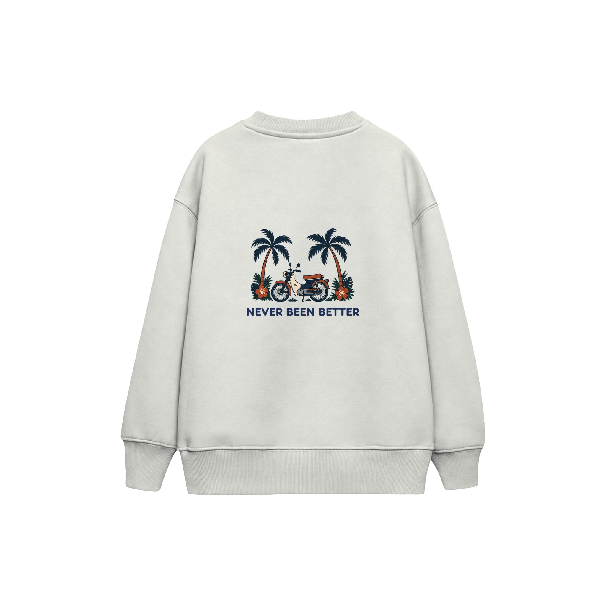 Never Been Better Çocuk Sweatshirt — Beyaz — arka görünüm