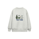Tee Time Çocuk Sweatshirt — Beyaz — arka görünüm
