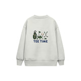 Tee Time Çocuk Sweatshirt — Beyaz — arka görünüm