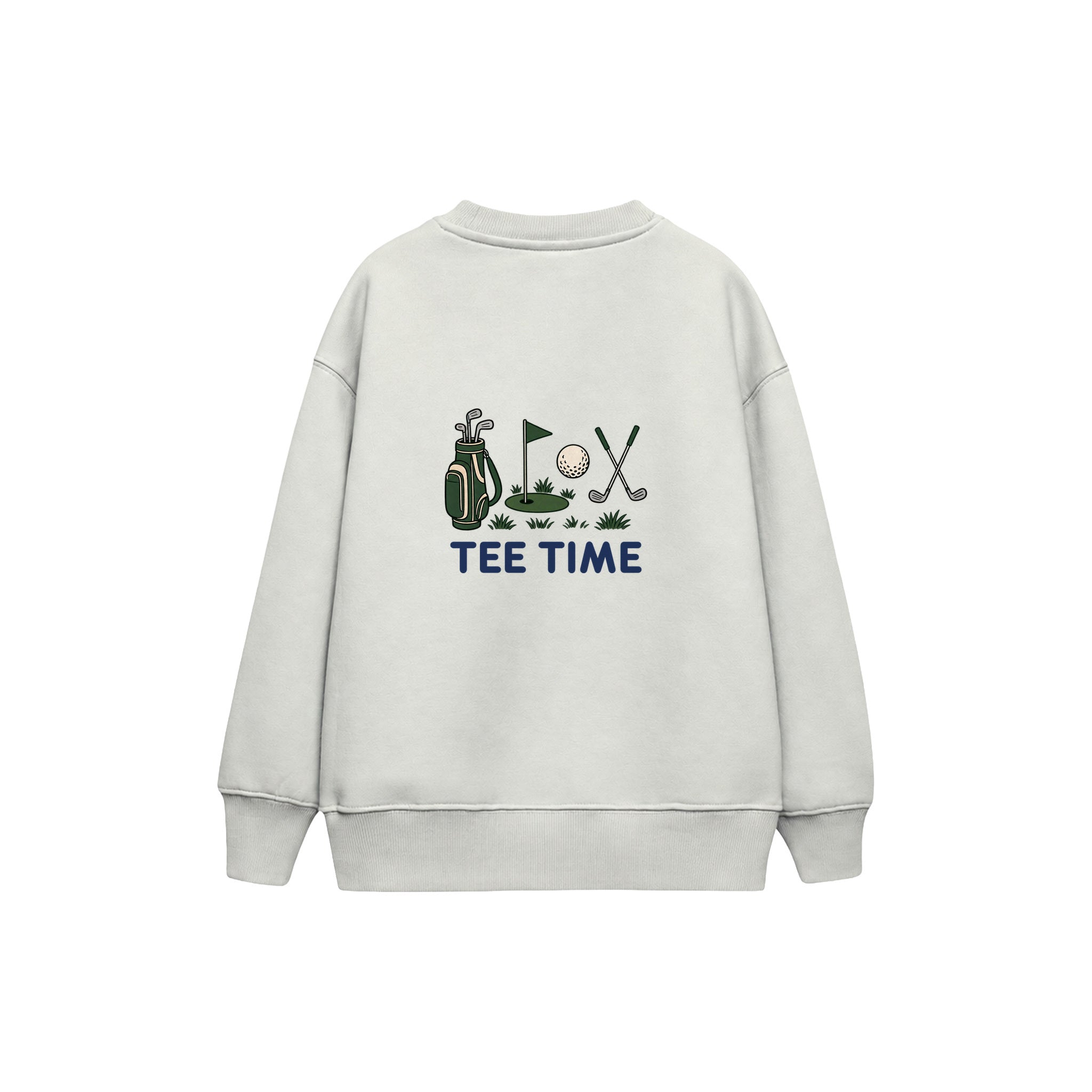 Tee Time Çocuk Sweatshirt — Beyaz — arka görünüm