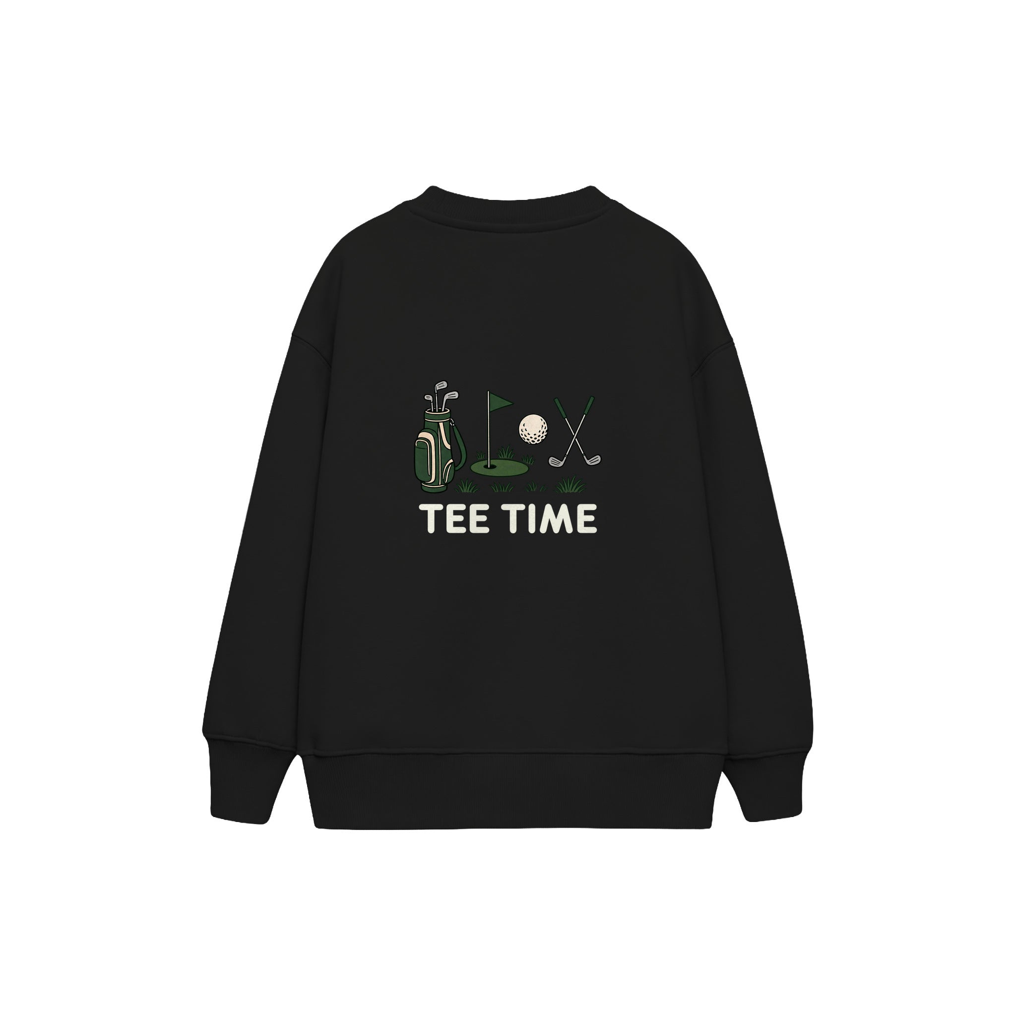 Tee Time Çocuk Sweatshirt — Siyah — arka görünüm