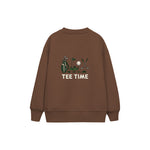 Tee Time Çocuk Sweatshirt — Kahverengi — arka görünüm