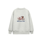 Ride All Day Çocuk Sweatshirt — Beyaz — arka görünüm