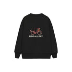 Ride All Day Çocuk Sweatshirt — Siyah — arka görünüm