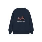 Ride All Day Çocuk Sweatshirt — Lacivert — arka görünüm
