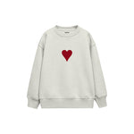 Little Heart Çocuk Sweatshirt — Beyaz — ön görünüm