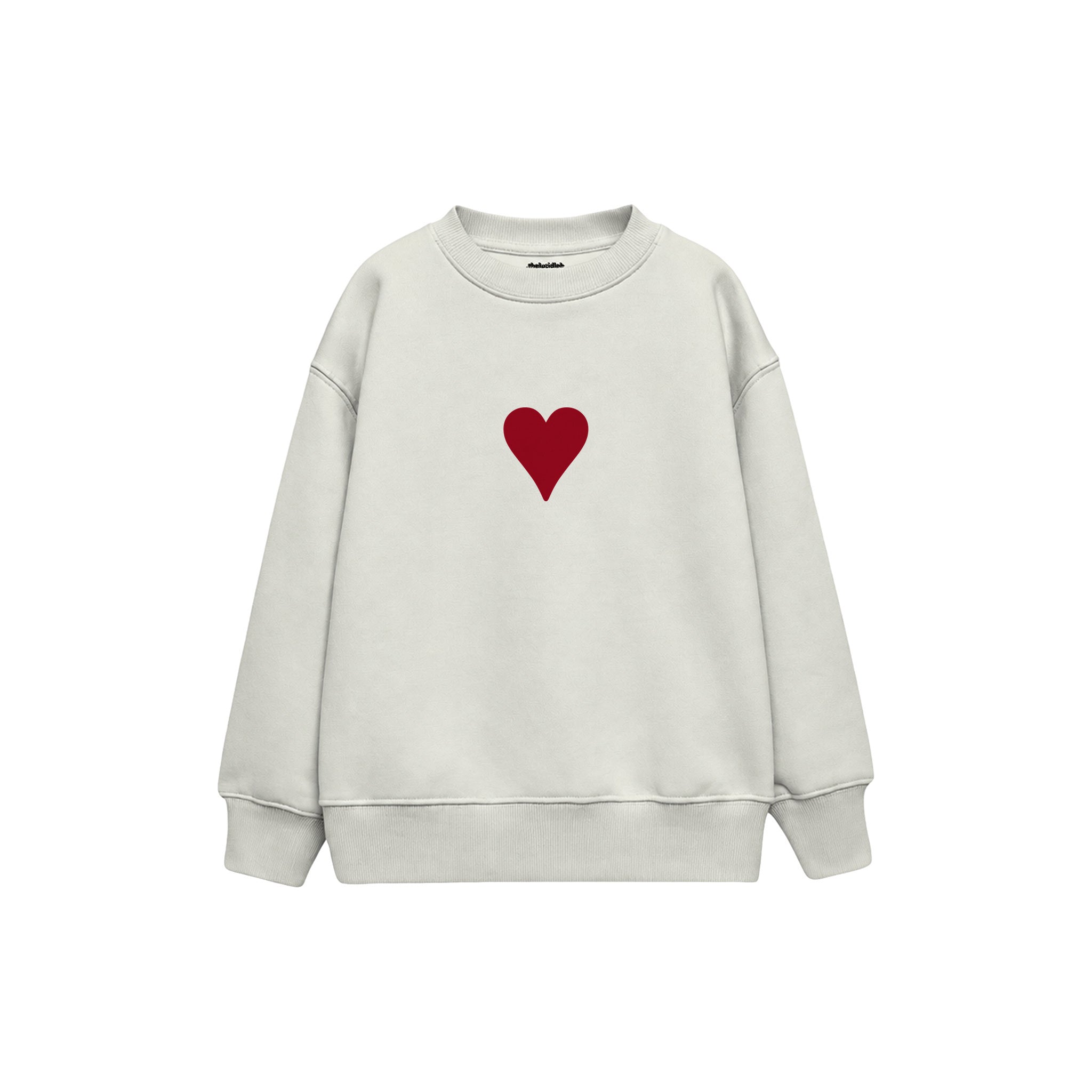 Little Heart Çocuk Sweatshirt — Beyaz — ön görünüm