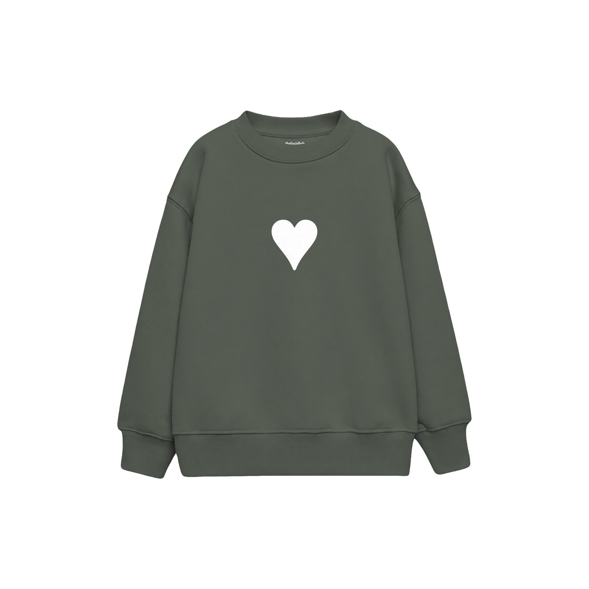 Little Heart Çocuk Sweatshirt — Antrasit — ön görünüm