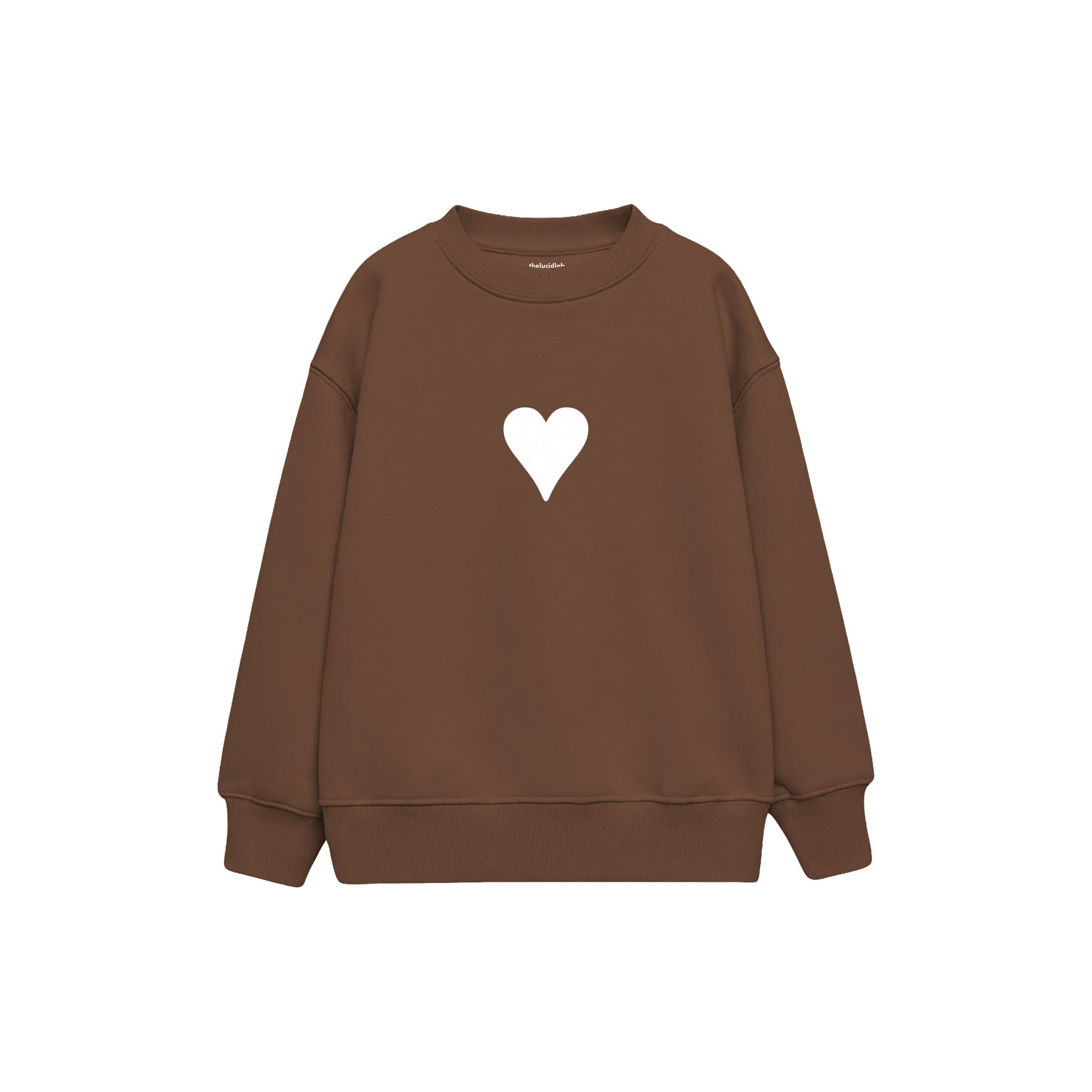 Little Heart Çocuk Sweatshirt — Kahverengi — ön görünüm