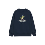 Skater Crocodile Çocuk Sweatshirt — Lacivert — ön görünüm