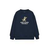 Skater Crocodile Çocuk Sweatshirt — Lacivert — ön görünüm