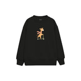 Scooter Giraffe Çocuk Sweatshirt — Siyah — ön görünüm