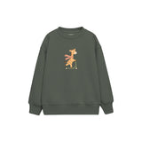 Scooter Giraffe Çocuk Sweatshirt — Antrasit — ön görünüm