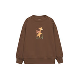 Scooter Giraffe Çocuk Sweatshirt — Kahverengi — ön görünüm