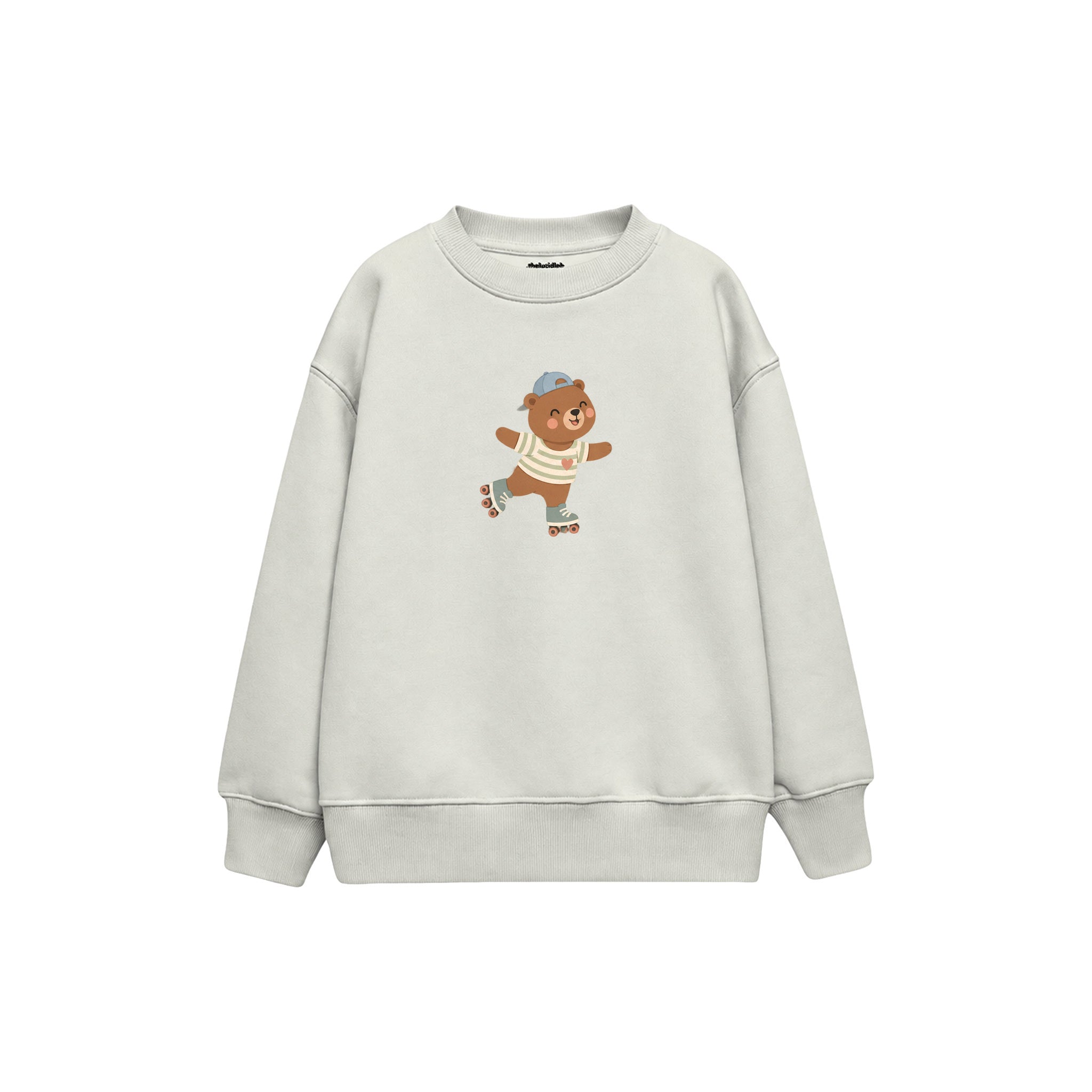 Roller Bear Çocuk Sweatshirt — Beyaz — ön görünüm