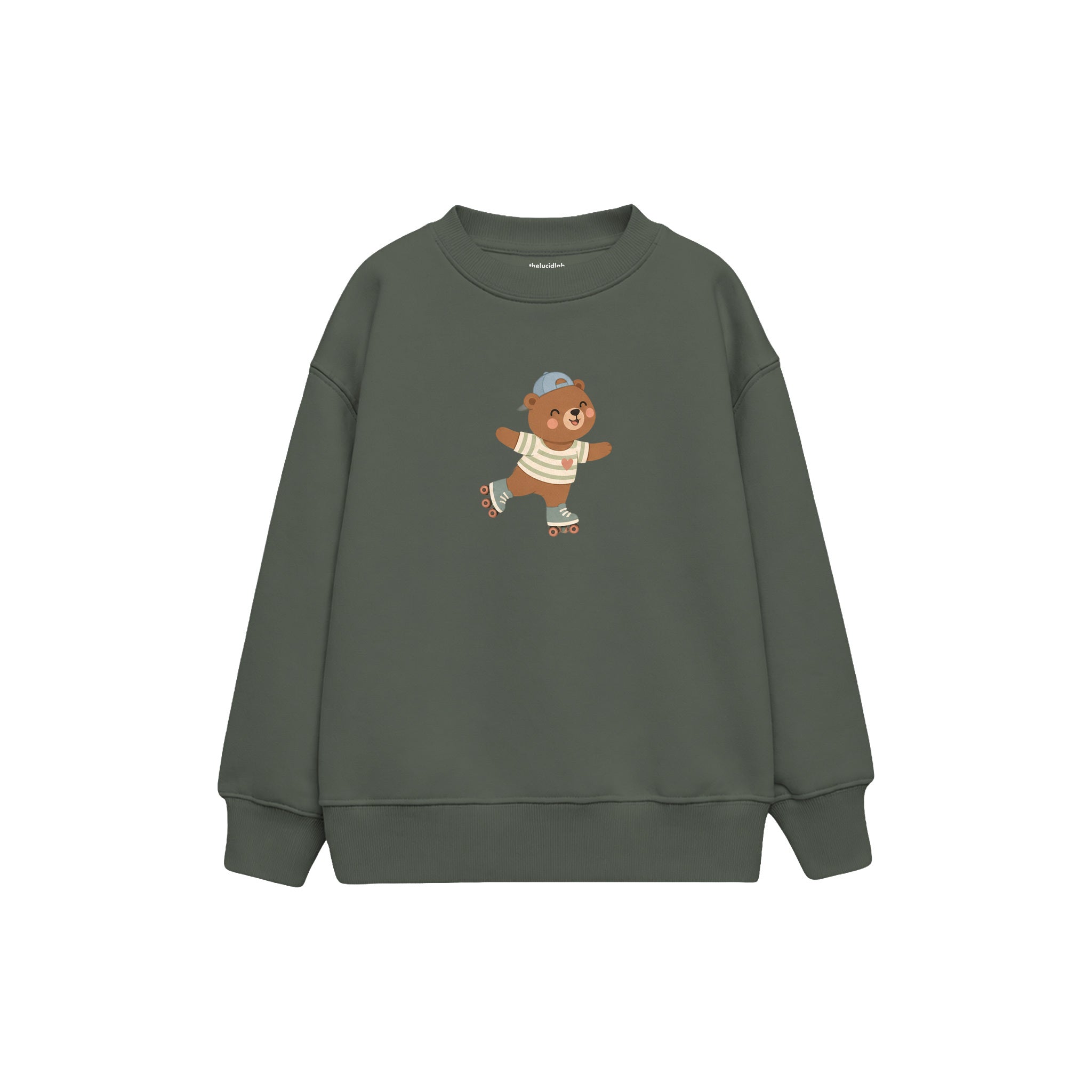 Roller Bear Çocuk Sweatshirt — Antrasit — ön görünüm