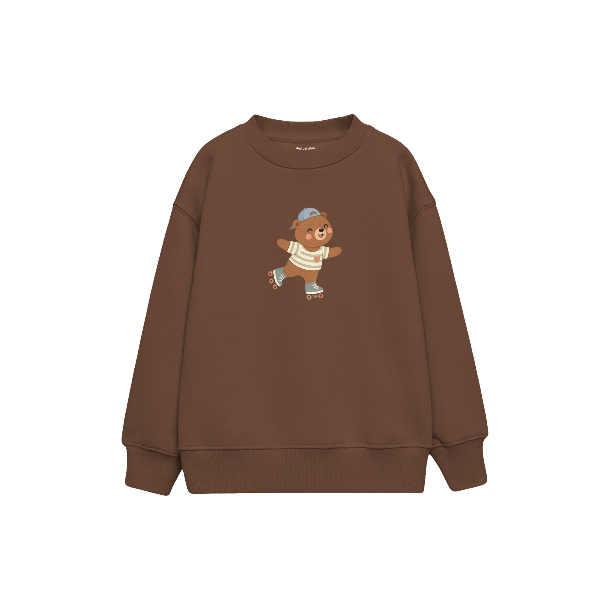 Roller Bear Çocuk Sweatshirt — Kahverengi — ön görünüm