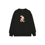 Skater Bunny Çocuk Sweatshirt — Siyah — ön görünüm