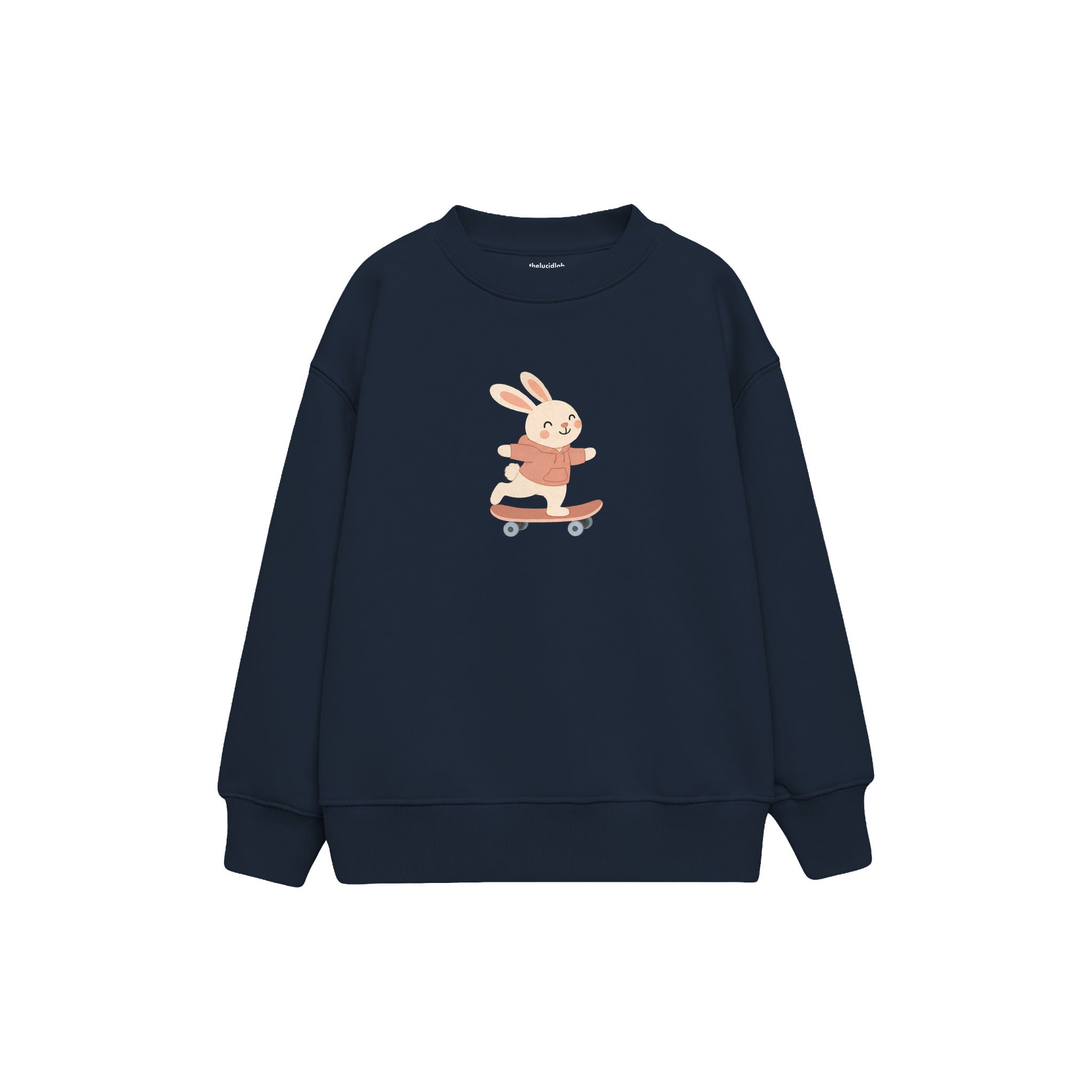 Skater Bunny Çocuk Sweatshirt — Lacivert — ön görünüm