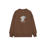 Scooter Elephant Çocuk Sweatshirt — Kahverengi — ön görünüm
