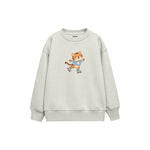 Roller Tiger Çocuk Sweatshirt — Beyaz — ön görünüm