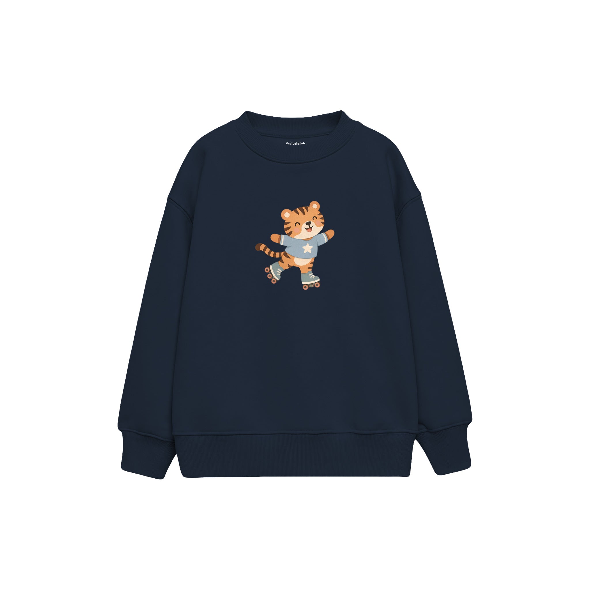 Roller Tiger Çocuk Sweatshirt — Lacivert — ön görünüm