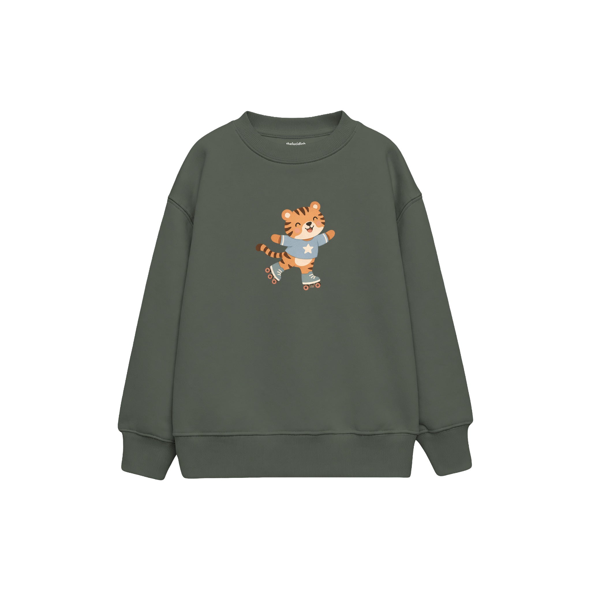 Roller Tiger Çocuk Sweatshirt — Antrasit — ön görünüm