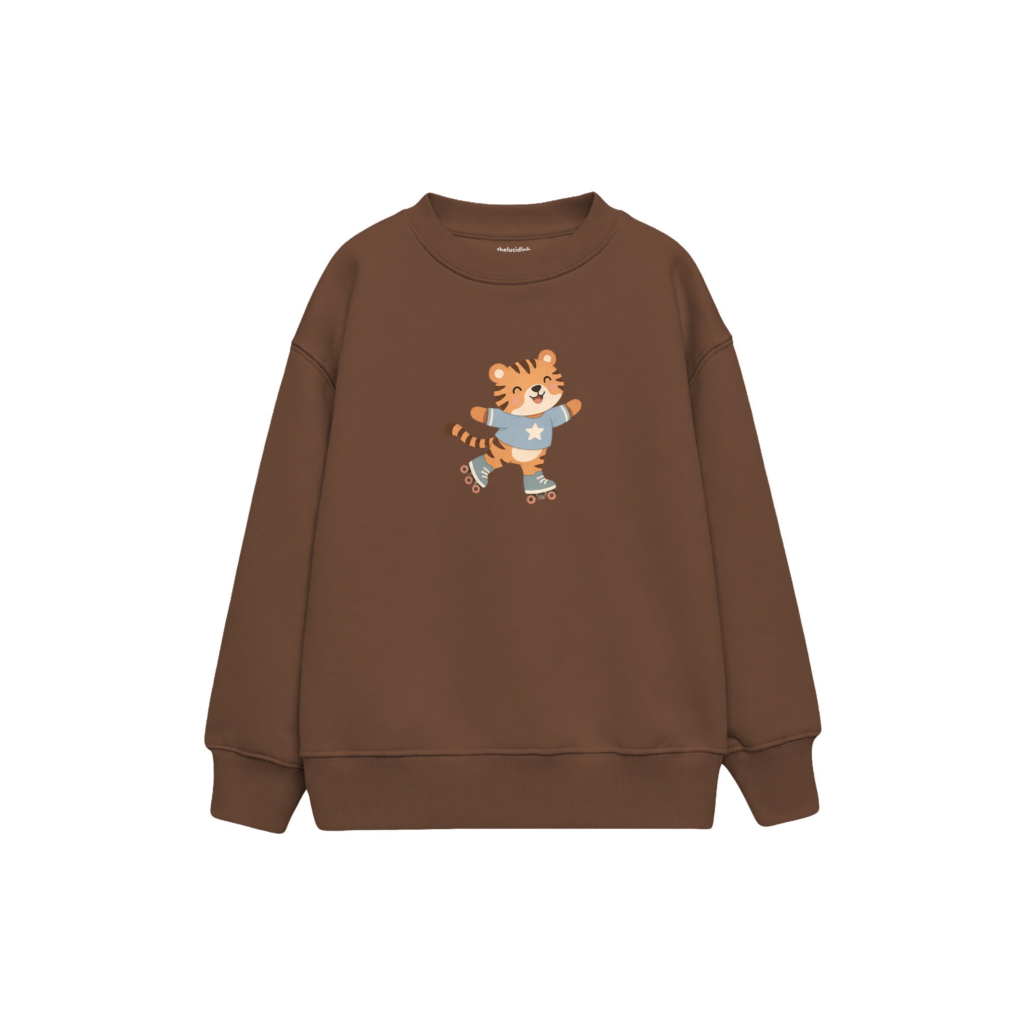 Roller Tiger Çocuk Sweatshirt — Kahverengi — ön görünüm